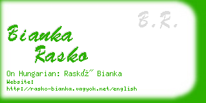 bianka rasko business card